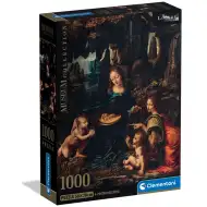 Muzejní sbírka: Leonardo da Vinci - Madona ve skalách 1000 dílků puzzle s plakátem - Clementoni