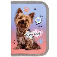 My Little Friend - Šedý Yorkie rozkládací penál 21x14x3,5cm