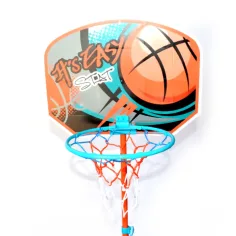 Nastavitelný basketbalový koš s podstavcem a míčem 141-109 cm. obrázek 4