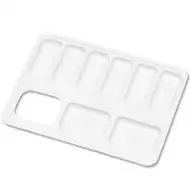 Nebulizér: Malířská paleta v bílé barvě 15x11cm