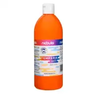Nebulizér: Oranžová tekutá tempera v lahvi o objemu 500 ml.