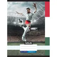 Nebulo: Sešit s fotbalovým motivem HUN, čtverečkovaný, sešitý, formát A4, 87-32