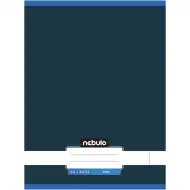 Nebulo: Sešit s hladkým grafitově modrým obalem, sešitý, 80-32, formát A4