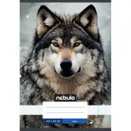 Nebulo: Sešit s hladkým povrchem A5, 20-32 stránek, s motivem vlka