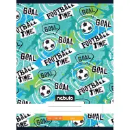 Nebulo: Sešit s hladkými listy, sešívaný, s nápisem "Football time", 80-32, formát A4