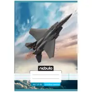 Nebulo: Sešit s linkami A/5, 21-32, se sponkami, pro 4. třídu, s motivem stíhaček
