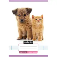 Nebulo: Sešit s linkami velikosti A/5, 12 listů, 32 řádků, motív pes a kočka, sešitý, pro 3. třídu