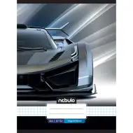 Nebulo: Sešit s motivem sportovního auta s kostkovaným vzorem, 87-32 A/4