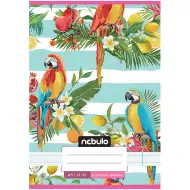 Nebulo: Sešit s papouščím motivem, linkovaný, 4. třída, 21-32, formát A5, sešitý