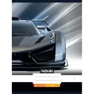 Nebulo: Sešit s potiskem sportovního auta, 80 listů, 32 řádků, formát A4, šitý.