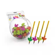 Nebulo: Silikonový úchyt na tužky s motivem úsměvu, různé barvy, 1 ks