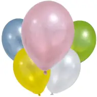 Pastelové kovové balónky – sada 8 ks