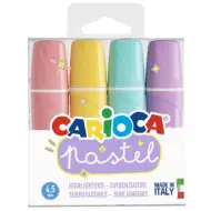 Pastelový 4ks set zvýrazňovačů - Carioca
