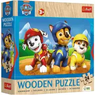 Paw Patrol 24dílné dřevěné puzzle - Trefl