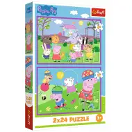 Peppa na hřišti 2x24dílné puzzle - Trefl
