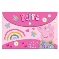Peppa prasátko růžový patentový dokumentový obal ve formátu A/4