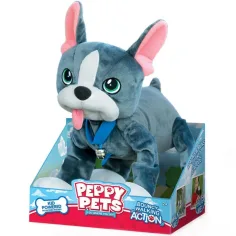 Peppy Pets: Plyšový francouzský buldoček s vodítkem 28 cm