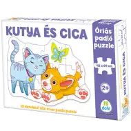 Pes a kočka obří podlahové puzzle 12 dílků