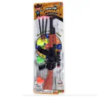 Pistole s přísavkami a gumovými kachničkami.