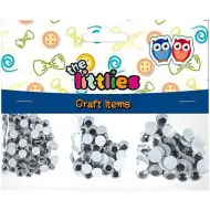 Plastové oči ve 3 velikostech 150 ks