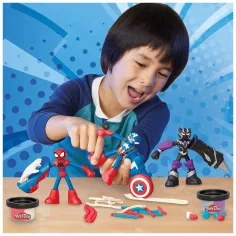 Play-Doh: Marvel Hrdinská dobrodružství sada modelíny s 3 figurkami - Hasbro obrázek 4