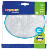 PlayBox: 5mm MIDI průhledné bezbarvé žehlitelné korálky, balení 6000 kusů.