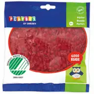 PlayBox: 5mm MIDI tmavě červené žehlitelné korálky, balení 6000 ks.