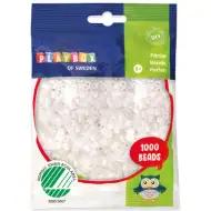 PlayBox: 5mm MIDI žehlicí korálky, 1000 ks, bílé barvy.