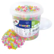 PlayBox: 5mm MIDI žehlicí korálky, 5000 ks, průhledný mix ve vědru.