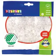 PlayBox: 5mm MIDI žehlicí korálky v bílé barvě, balení 6000 kusů.