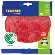 PlayBox: 5mm MIDI žehlicí korálky v červené barvě, balení 6000 kusů.