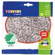PlayBox: 5mm MIDI žehlicí korálky v šedé barvě, balení 6000 kusů.