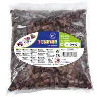 PlayBox: 9mm XL MAXI zažehlovací korálky, balení 1000 ks, hnědá barva