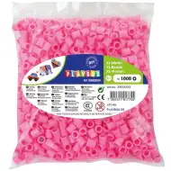 PlayBox: 9mm XL MAXI zažehlovací korálky, balení 1000 ks, růžová barva