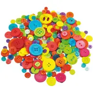 PlayBox: Barevná tlačítka v různých velikostech, balení 500 g.