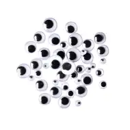 PlayBox: Černobílé pohyblivé oči v různých velikostech, 300 ks.