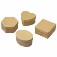 PlayBox: Dekorační dárkové krabičky v různých tvarech, balení 12 kusů.