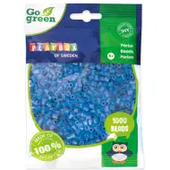 PlayBox: Go Green 5mm MIDI žehlitelné korálky v modré barvě, 1000 ks.