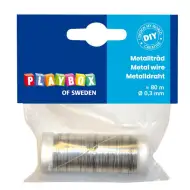 PlayBox: Kovový vázací drát ve stříbrné barvě 0,3 mm 80 m