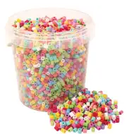 PlayBox: Kreativní barevné zažehlovací korálky MIDI 5 mm v kyblíku, sada 5000 kusů