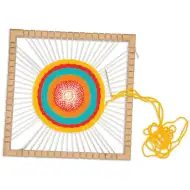 PlayBox: Kruhový tkalcovský rám pro tkaní 23x23 cm