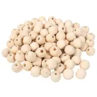 PlayBox: Přírodní dřevěné korálky o velikosti 20 mm, balení 100 ks.