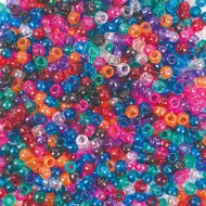 PlayBox: Průhledná barevná sada třpytivých korálků, 1000 kusů