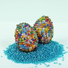 PlayBox: Průhledná barevná skleněná korálková sada 4mm 500g obrázek 2