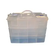 PlayBox: Průhledný 36 přihrádkový úložný box 3 úrovně