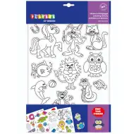 PlayBox: Sada 160 barevných samolepek k vybarvení