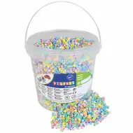 PlayBox: Sada 5mm MIDI pastelových žehlitelných korálků v kbelíku, 10 000 ks.