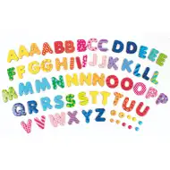 PlayBox: Sada 60 barevných magnetických písmen.