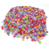 PlayBox: Sada barevných plastových korálků ve tvaru vloček, 6200 kusů