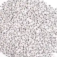 PlayBox: Sada kulatých bílo-černých korálků, 500 kusů